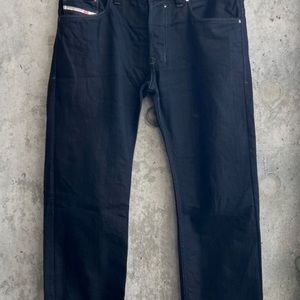 33x30 Black Diesel Black Safado Button Fly Straight Leg Jeans